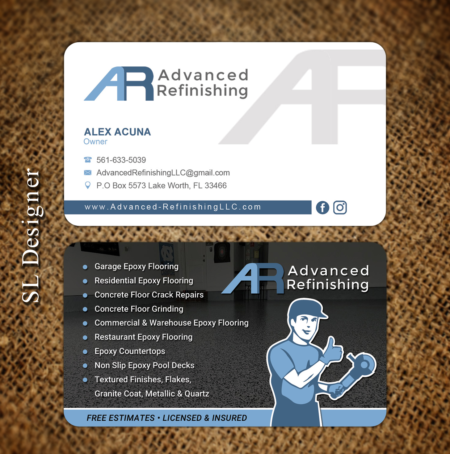Business Card Design by SL Designer for Advanced Refinishing LLC | Design #22792471