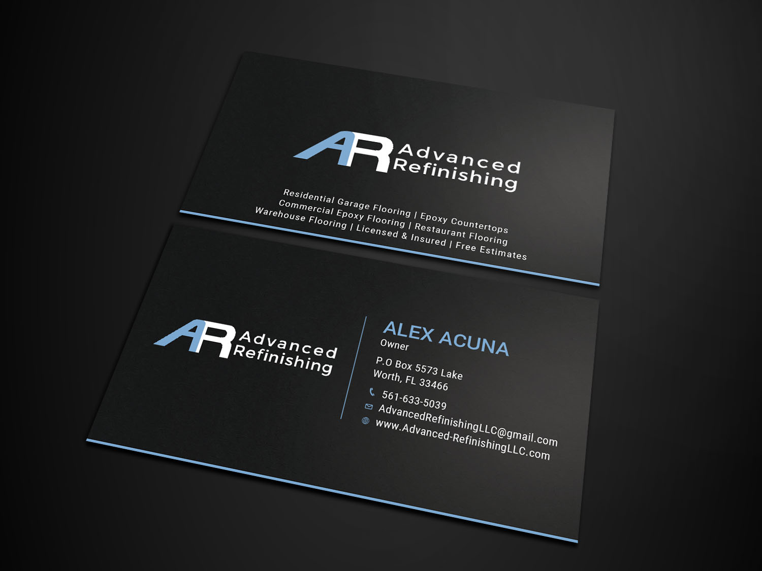 Business Card Design by Tripti Ranjan Gain for Advanced Refinishing LLC | Design #22793251