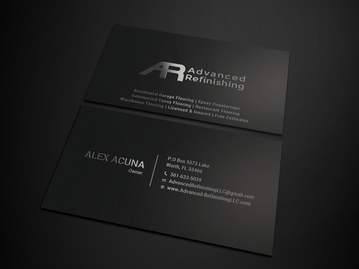 Business Card Design by Tripti Ranjan Gain for Advanced Refinishing LLC | Design #22793257