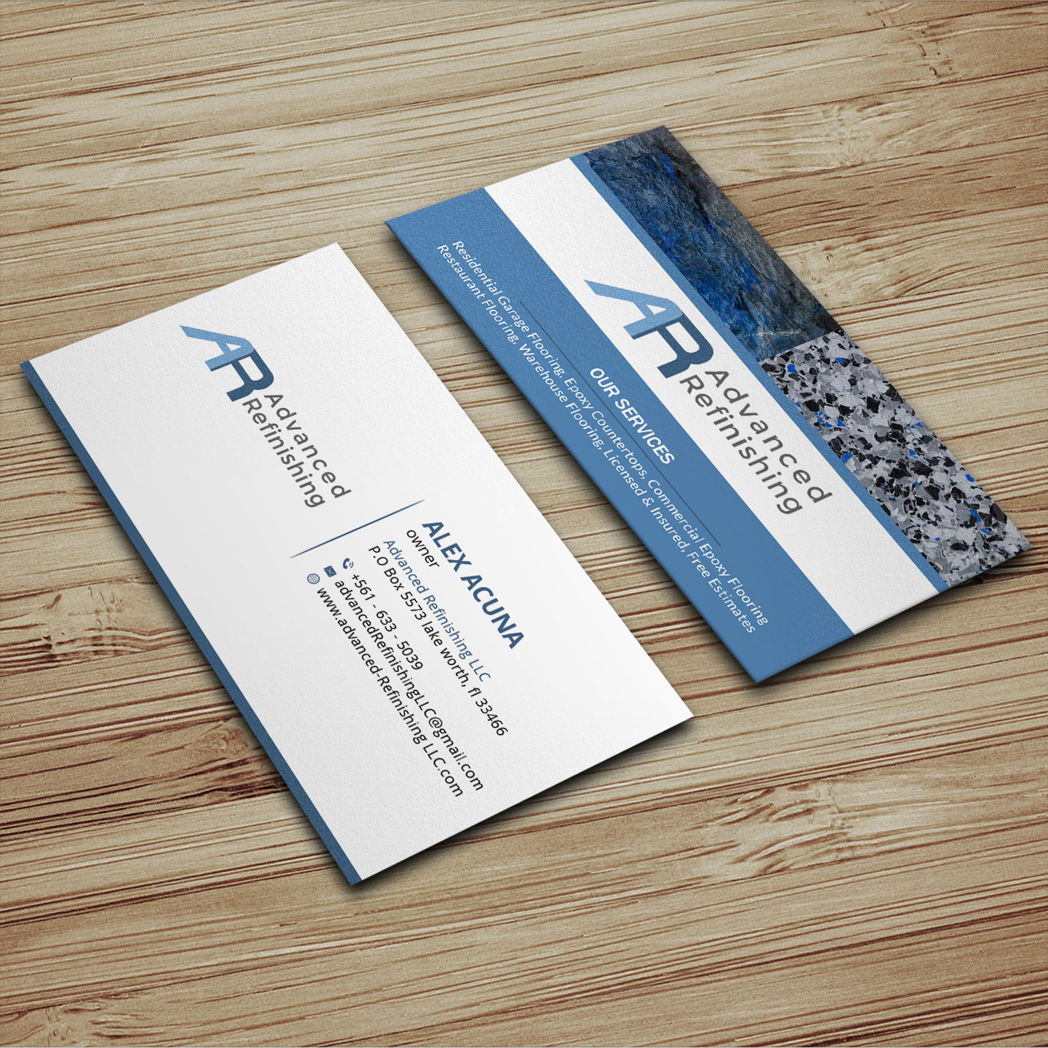 Business Card Design by Sujan4art for Advanced Refinishing LLC | Design #22789914