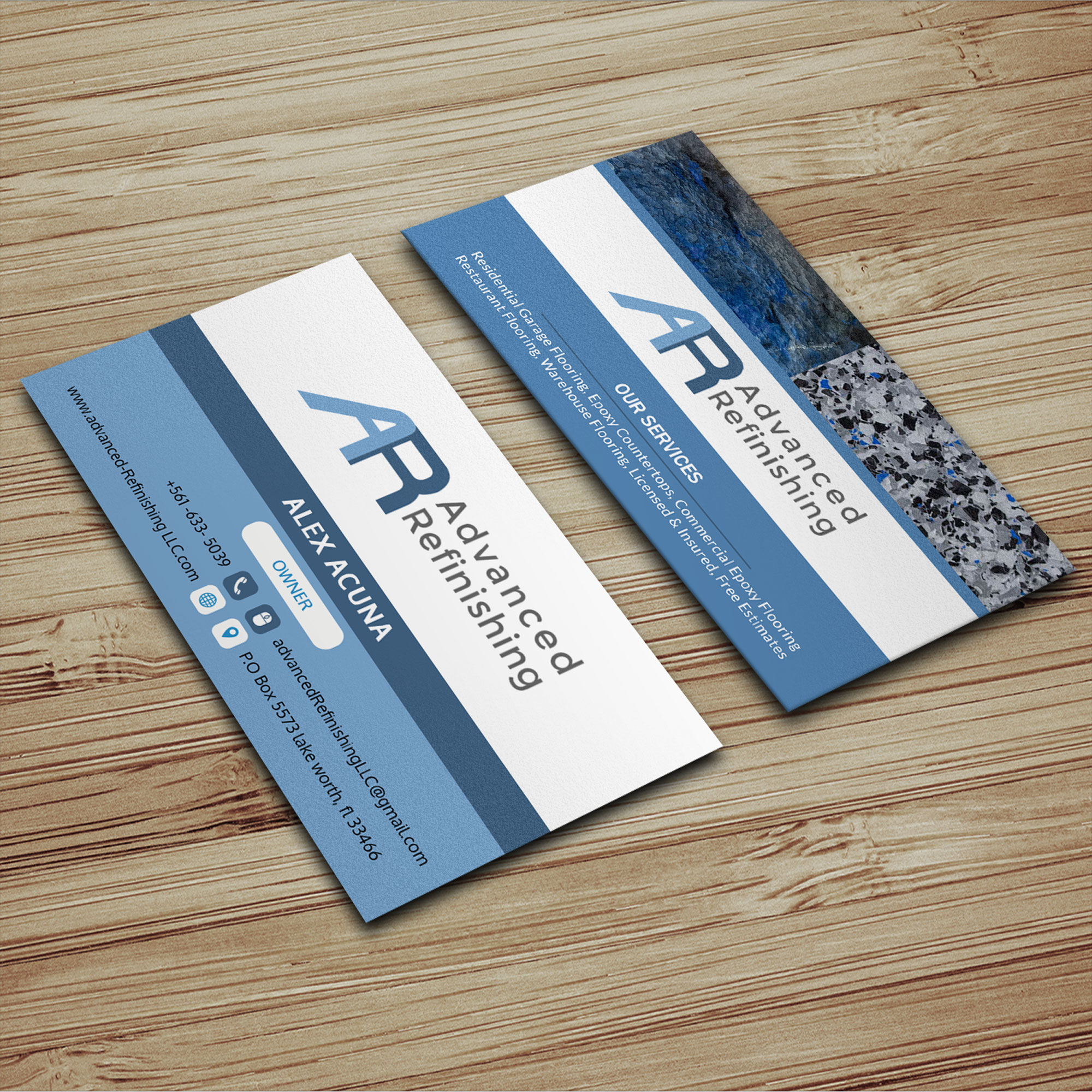 Design de Carte de Visite par Sujan4art pour Advanced Refinishing LLC | Design #22789916
