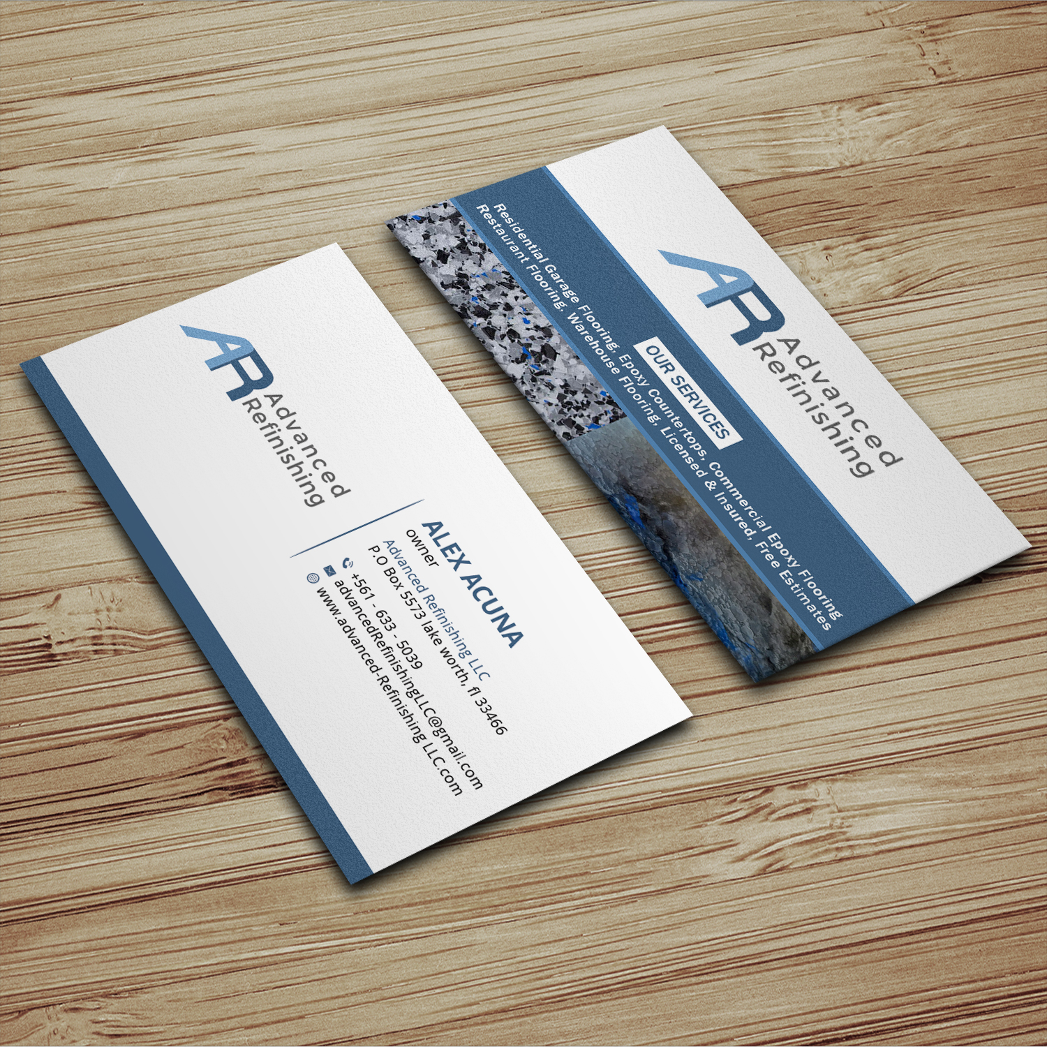 Business Card Design by Sujan4art for Advanced Refinishing LLC | Design #22789925