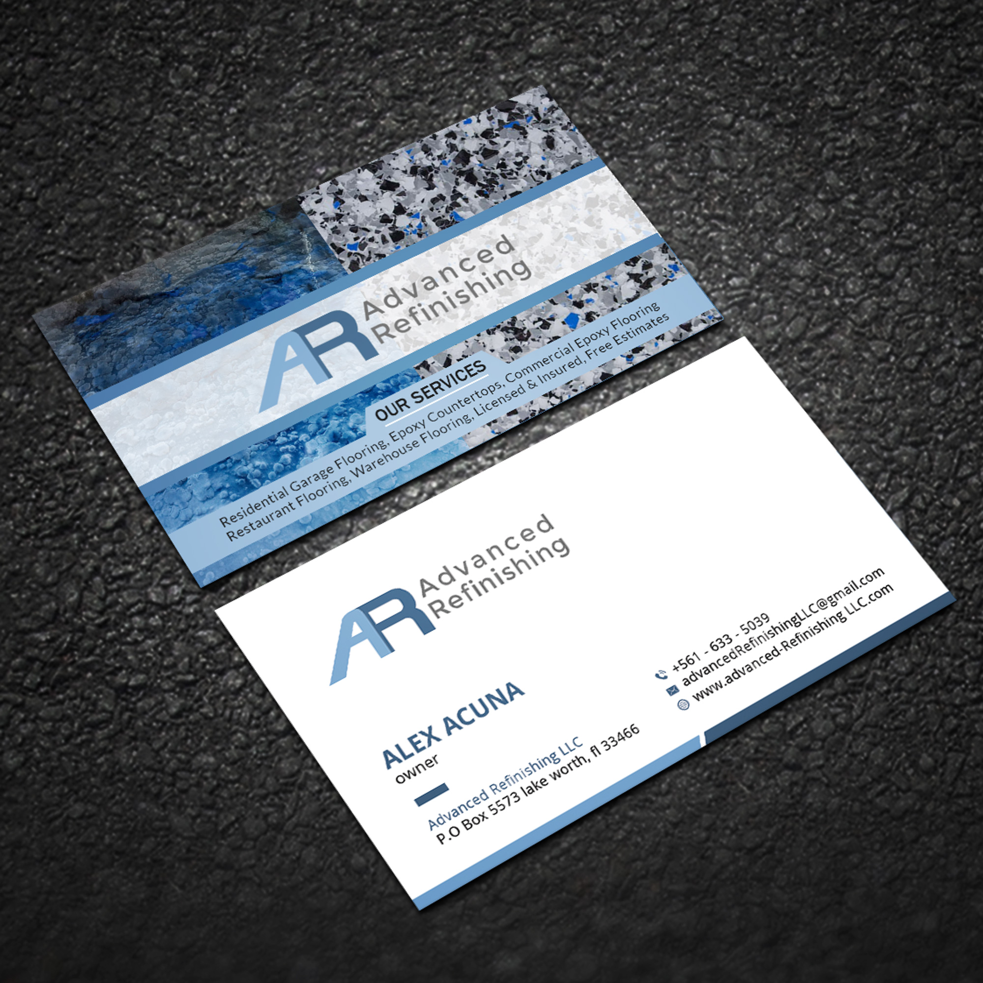 Visitenkarten-Design von Sujan4art für Advanced Refinishing LLC | Design #22789930