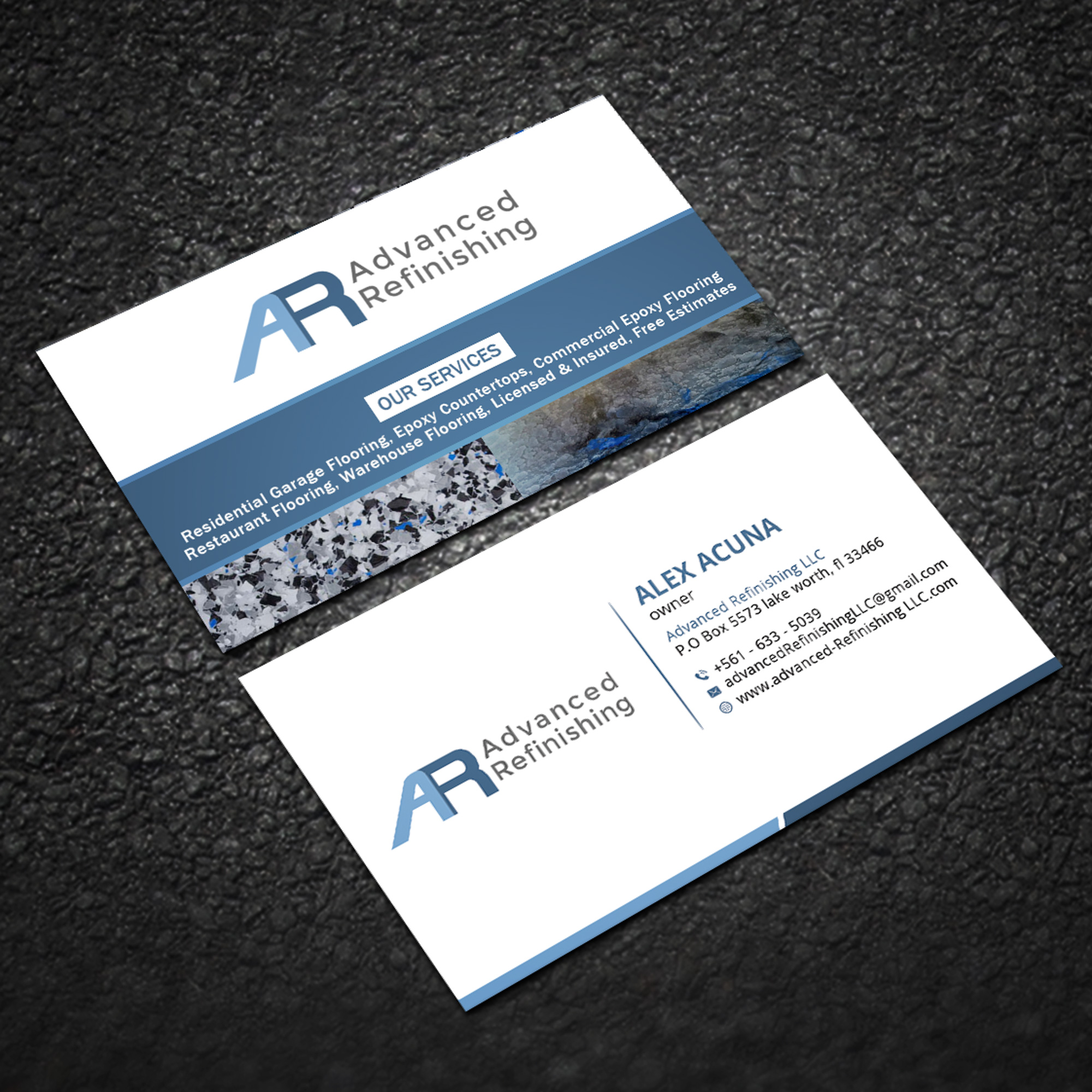 Diseño de Tarjeta de Presentación por Sujan4art para Advanced Refinishing LLC | Diseño #22789934