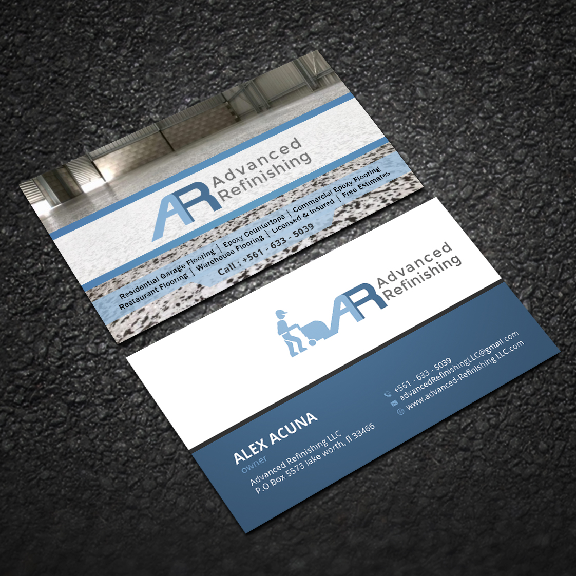 Visitenkarten-Design von Sujan4art für Advanced Refinishing LLC | Design #22790489