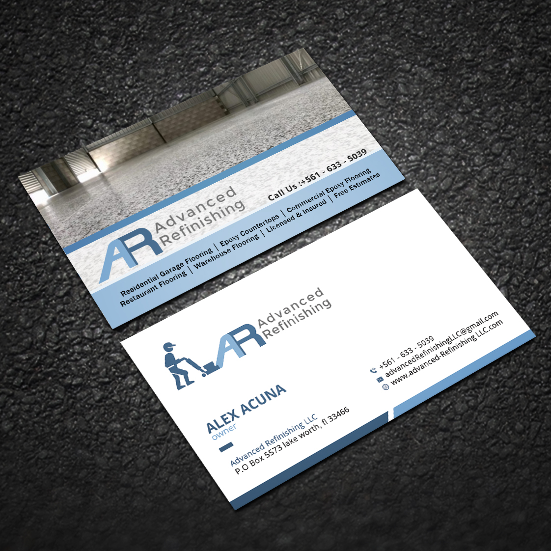 Design de Carte de Visite par Sujan4art pour Advanced Refinishing LLC | Design #22790492