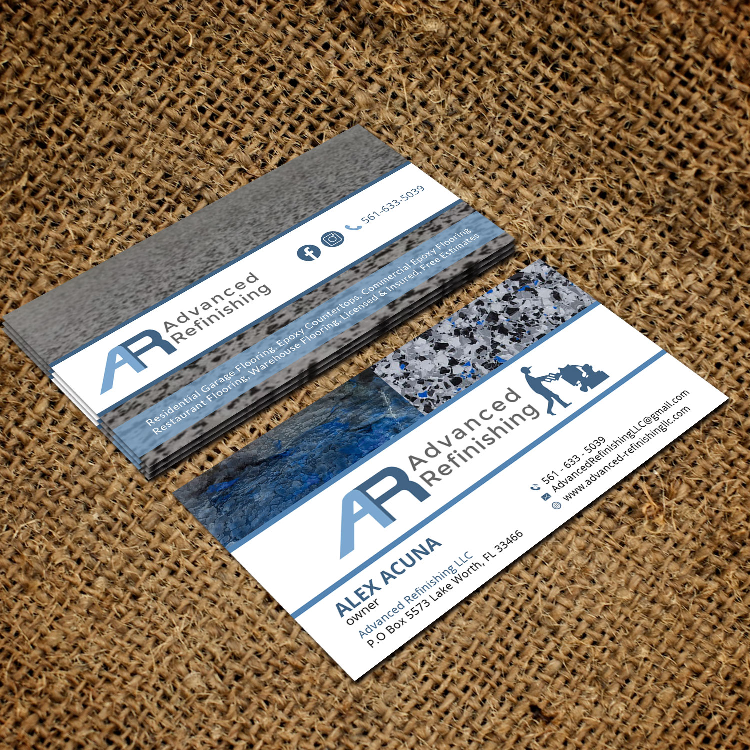 Business Card Design by Sujan4art for Advanced Refinishing LLC | Design #22814400