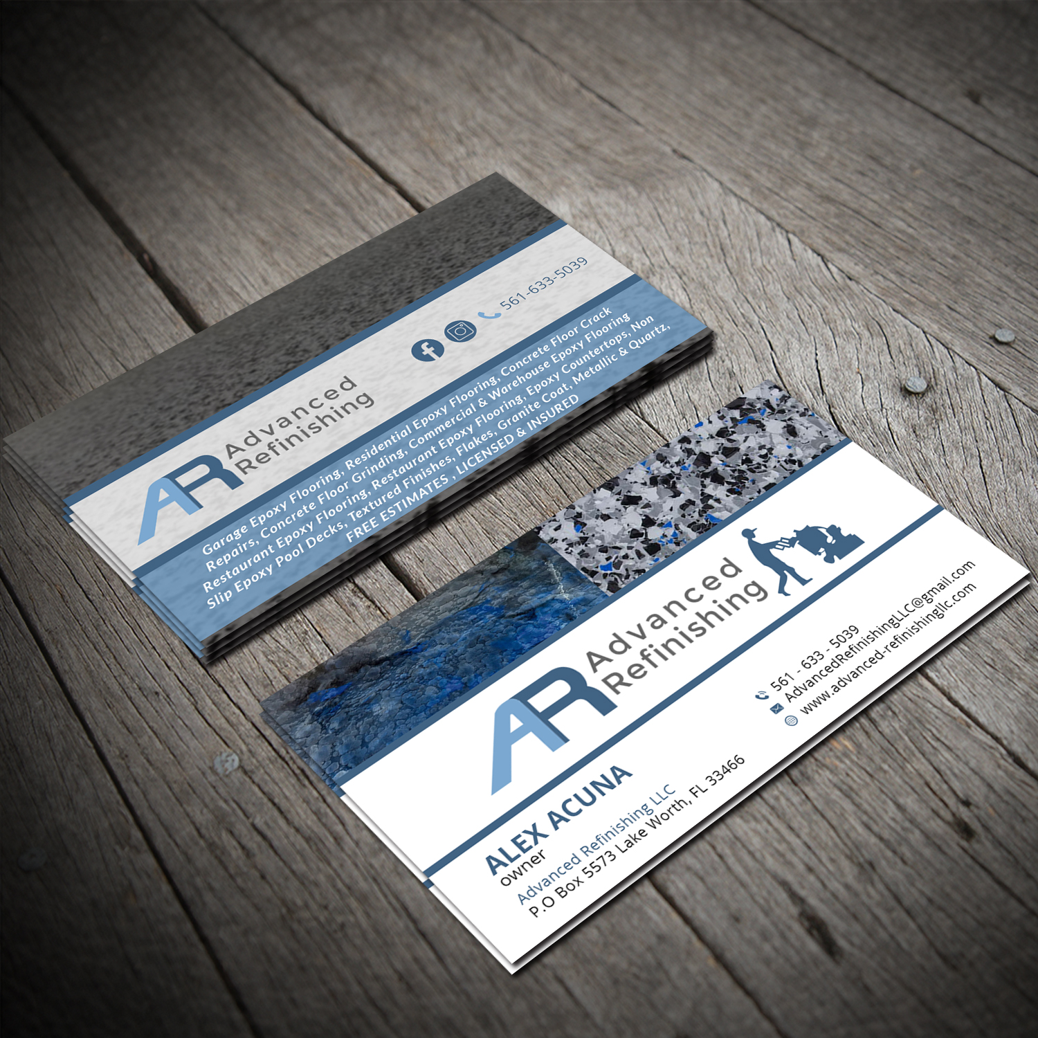 Design de Carte de Visite par Sujan4art pour Advanced Refinishing LLC | Design #22819553