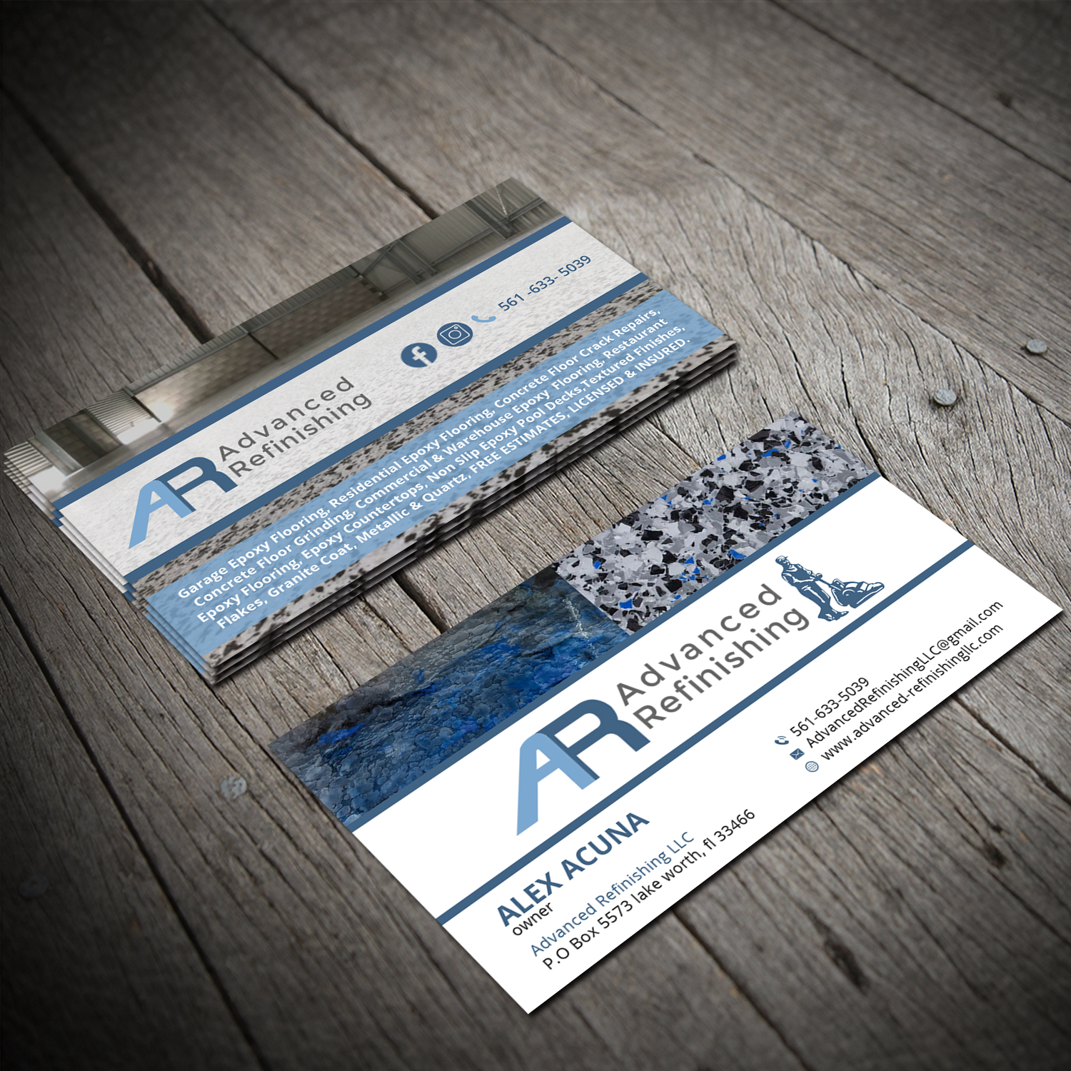 Visitenkarten-Design von Sujan4art für Advanced Refinishing LLC | Design #22841033