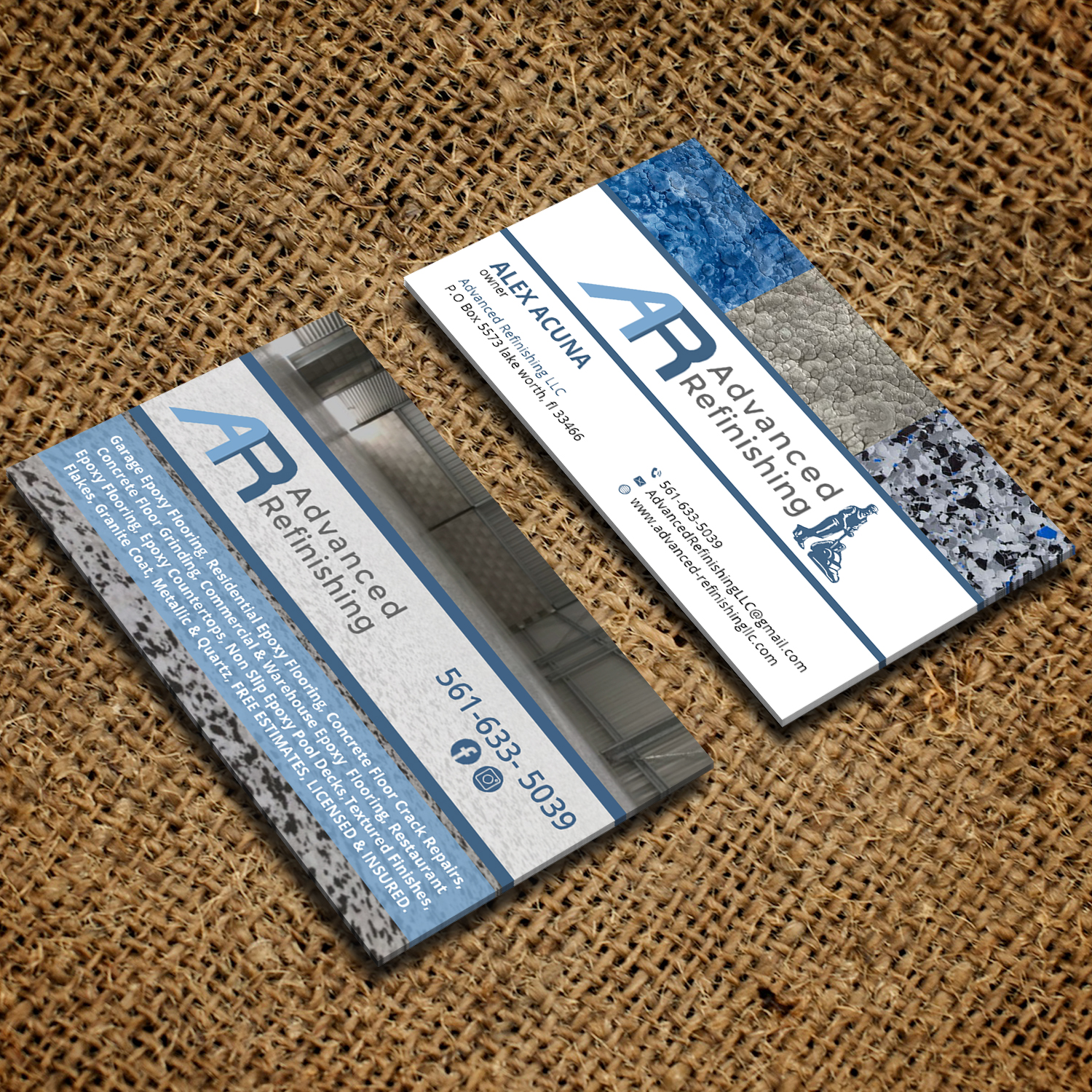 Business Card Design by Sujan4art for Advanced Refinishing LLC | Design #22844393
