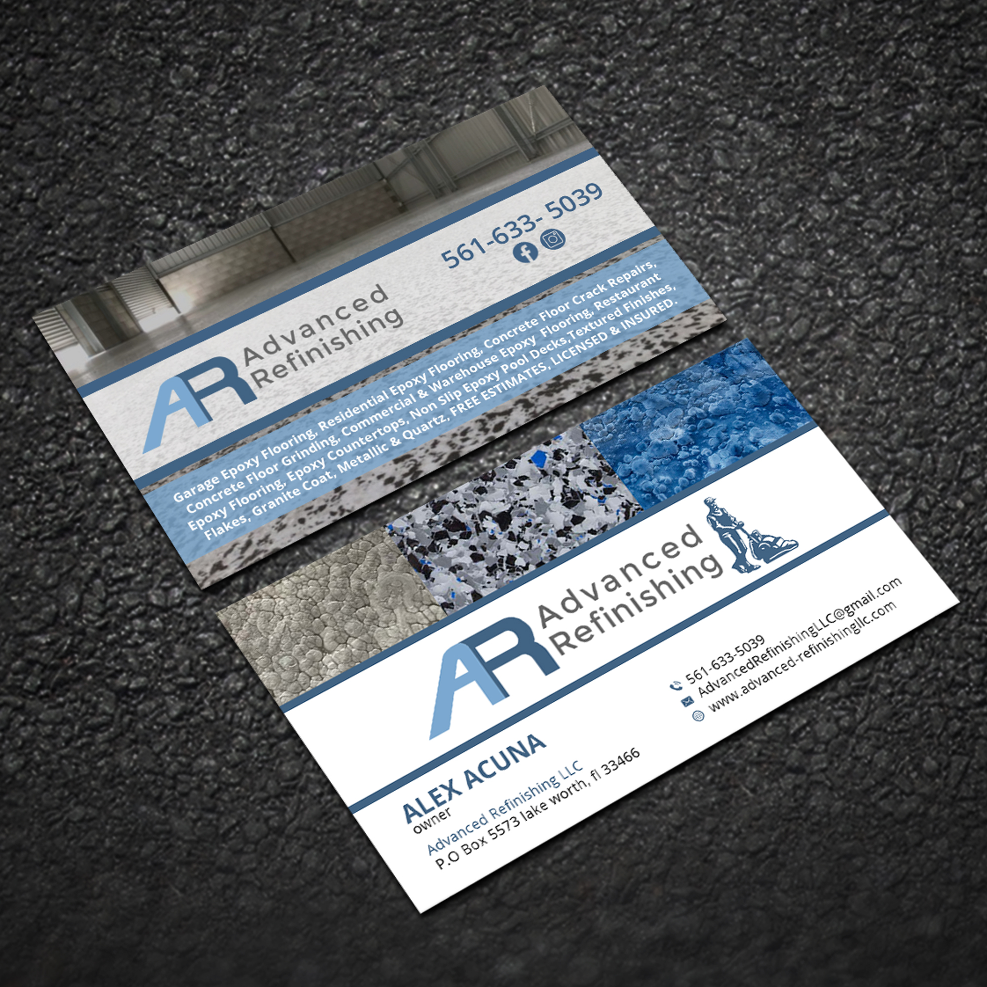 Visitenkarten-Design von Sujan4art für Advanced Refinishing LLC | Design #22844394