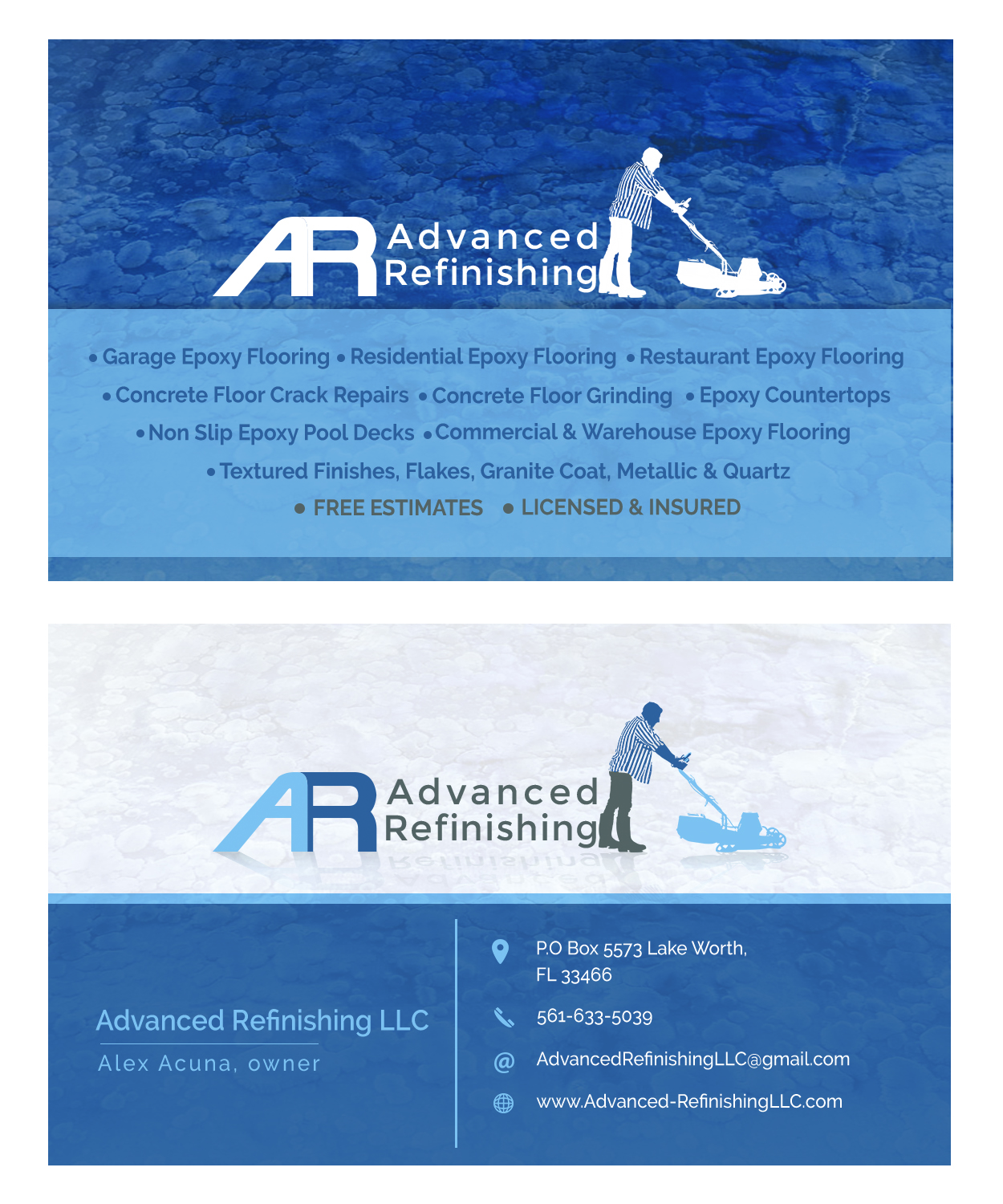 Diseño de Tarjeta de Presentación por BrpDesign para Advanced Refinishing LLC | Diseño #22795336