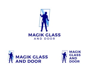 Logo Design by ZETA for Magik Glass & Door | Design #22832862
