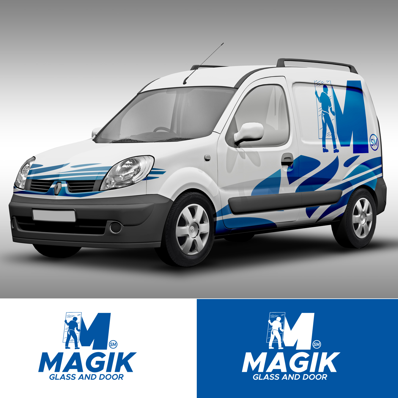 Logo Design by opieq for Magik Glass & Door | Design #22795269