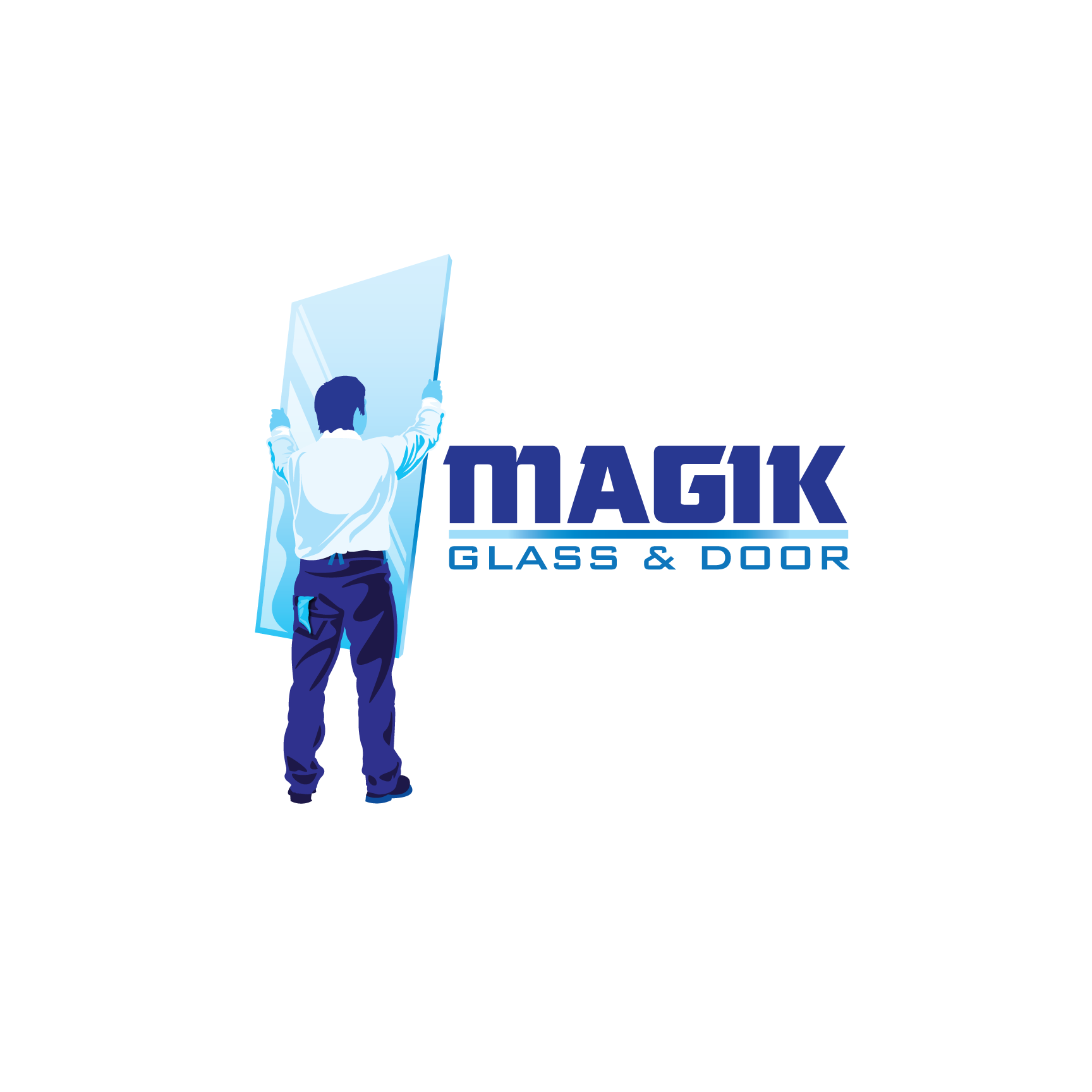 Logo Design by Dennis Jackson Design for Magik Glass & Door | Design #22790984