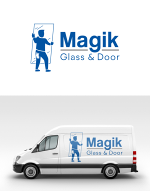 Logo Design by solitariojohndave for Magik Glass & Door | Design #22791928