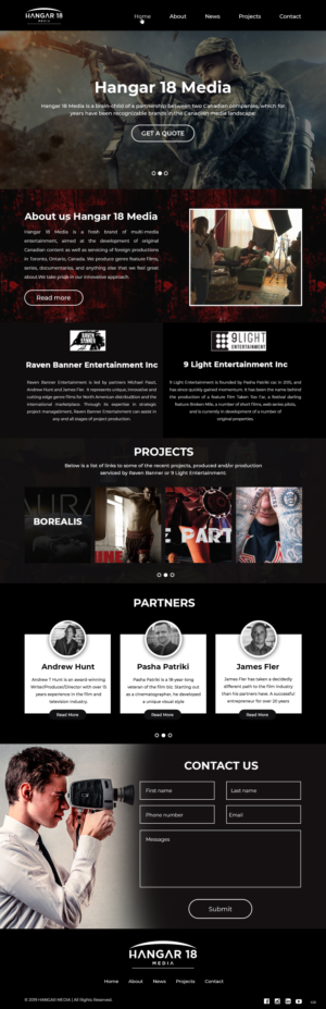 Web Design by pb for 9 Light Entertainment | Design: #22797804