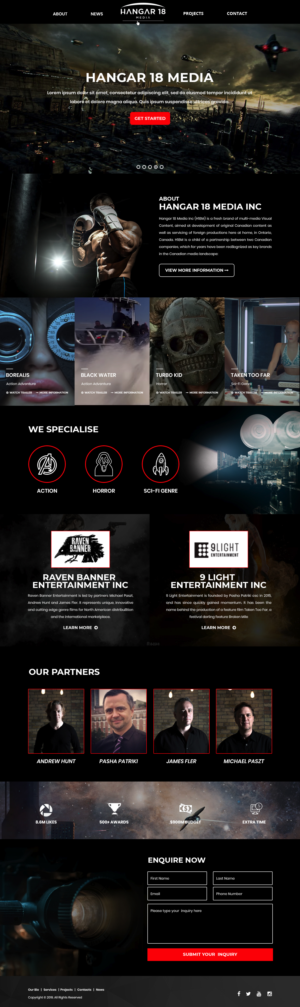 Web Design by pb for 9 Light Entertainment | Design: #22797805