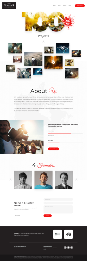 Wordpress Site Design for a Horror and Action Movie Production Company | Web Design by Ved Web Services
