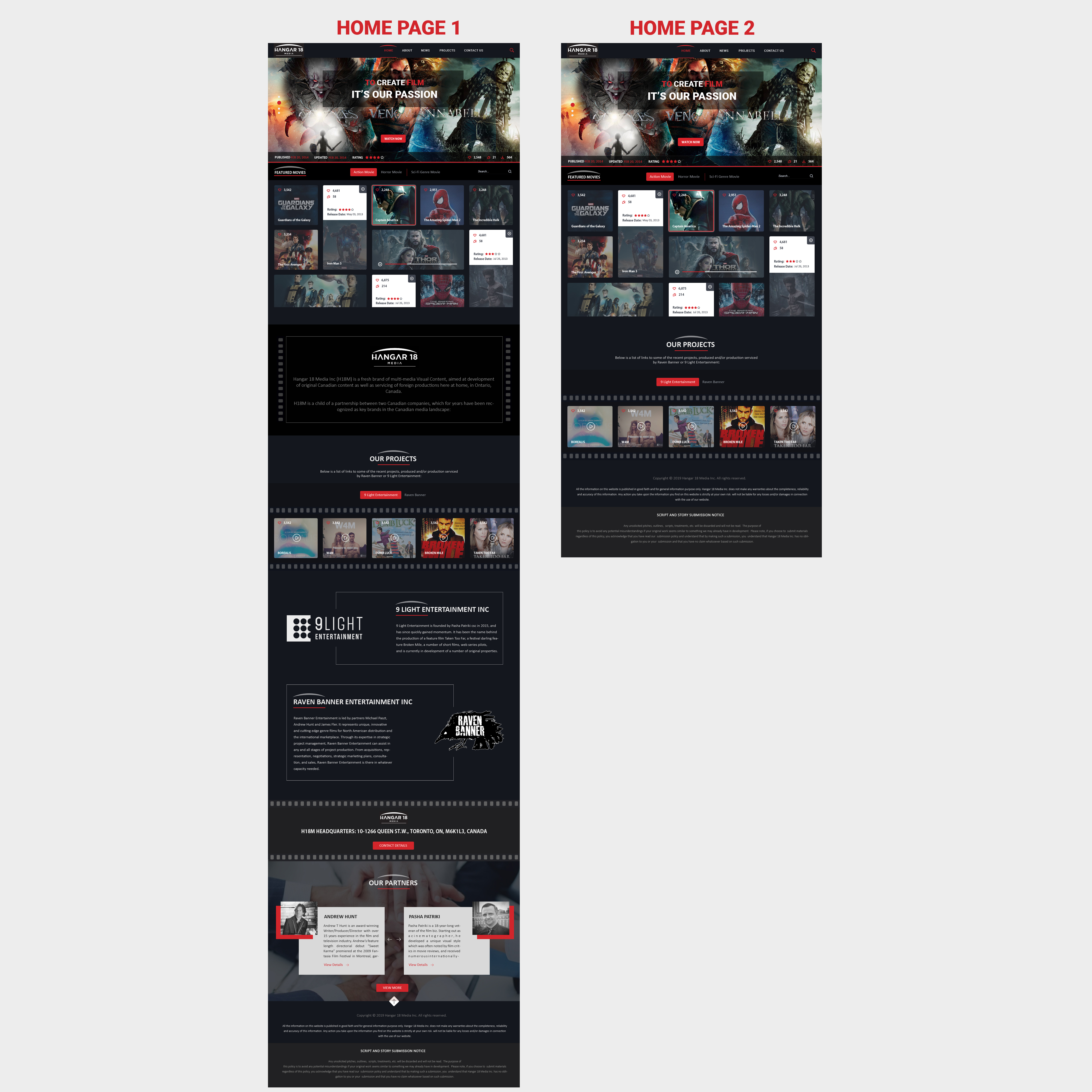 Web Design by partha 4 for 9 Light Entertainment | Design #22841522