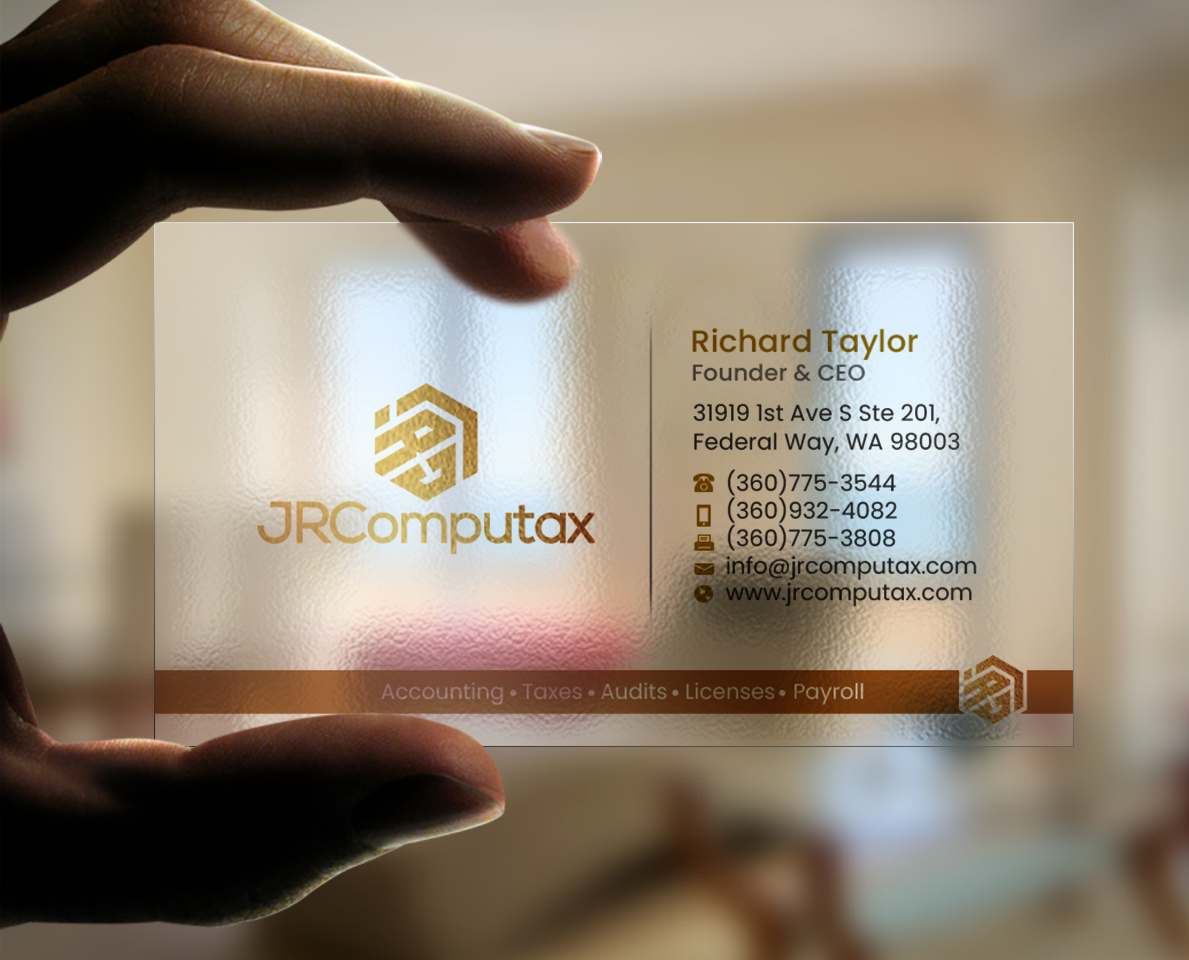 Business Card Design by Brand aid for JRComputax Inc | Design #22806871