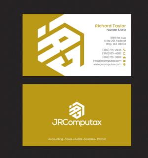 Business Card Design by chandrayaan.creative for JRComputax Inc | Design: #22806836