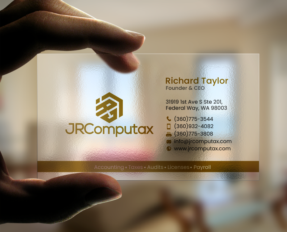 Business Card Design by chandrayaan.creative for JRComputax Inc | Design #22806841