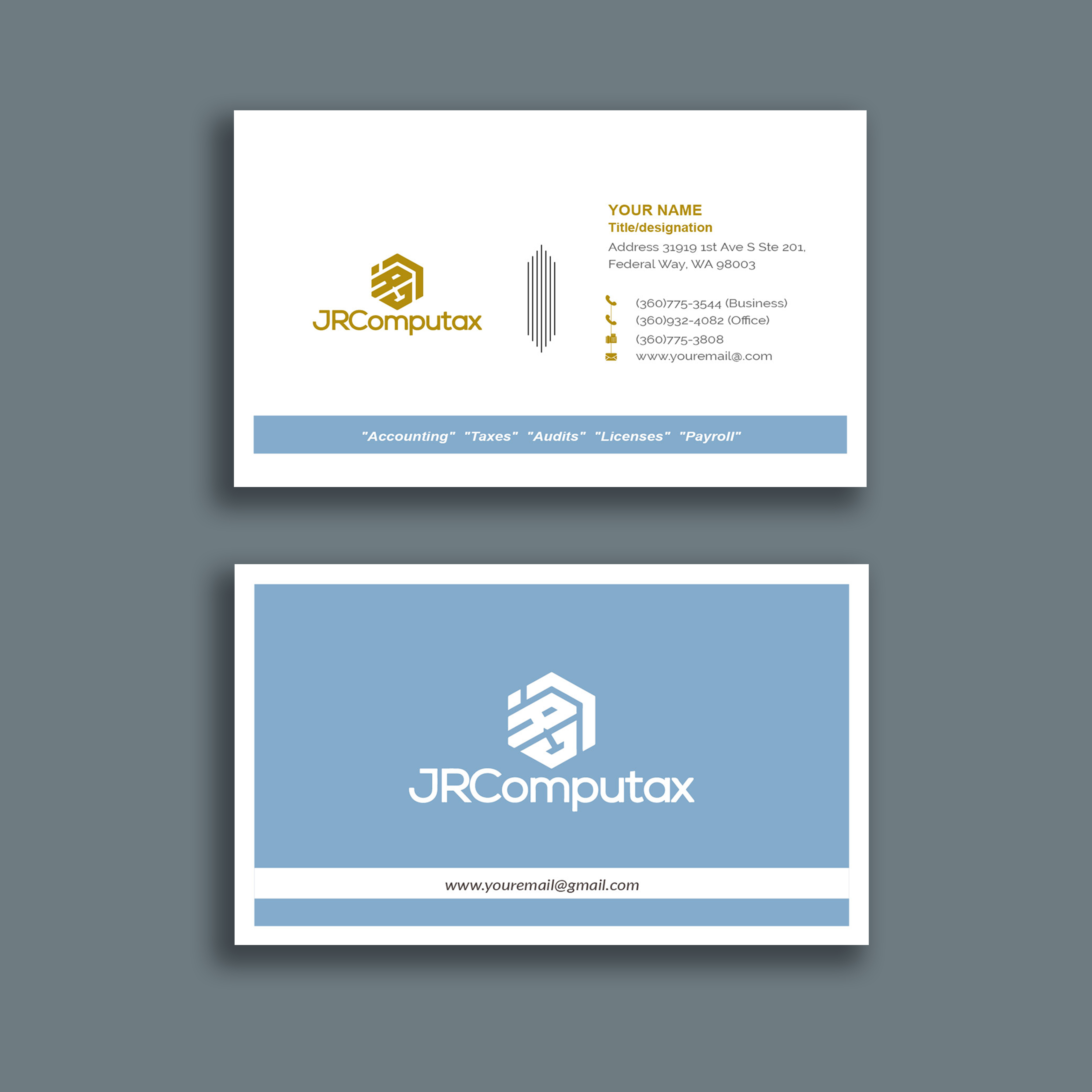 Business Card Design by kamruz_dcrd88 for JRComputax Inc | Design #22867247
