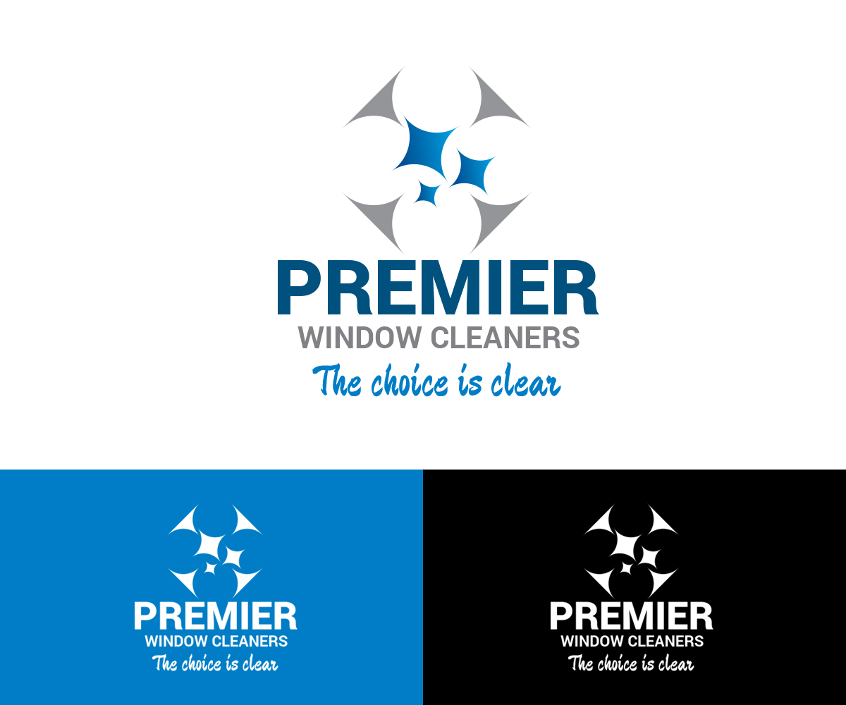 Logo-Design von Davis 5 für Premier Window Cleaners | Design #22843038