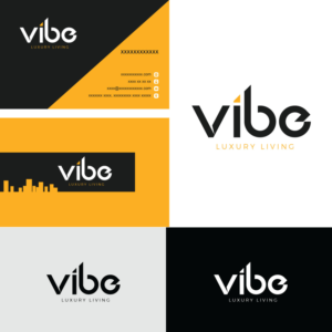 Vibe Luxury Living | Diseño de Logo y Tarjeta de Presentación por Rii