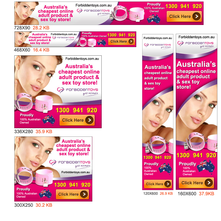 Banner Ad Design by DesignXyz for Forbidden Toys | Design #3189260