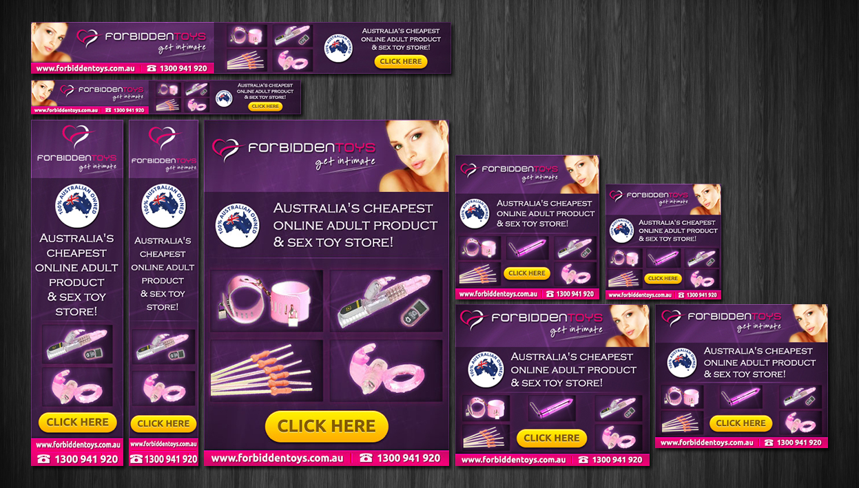 Adult Store Requires Exciting Banner Ad Design 28 Banner Ad Designs For Forbidden Toys 6310