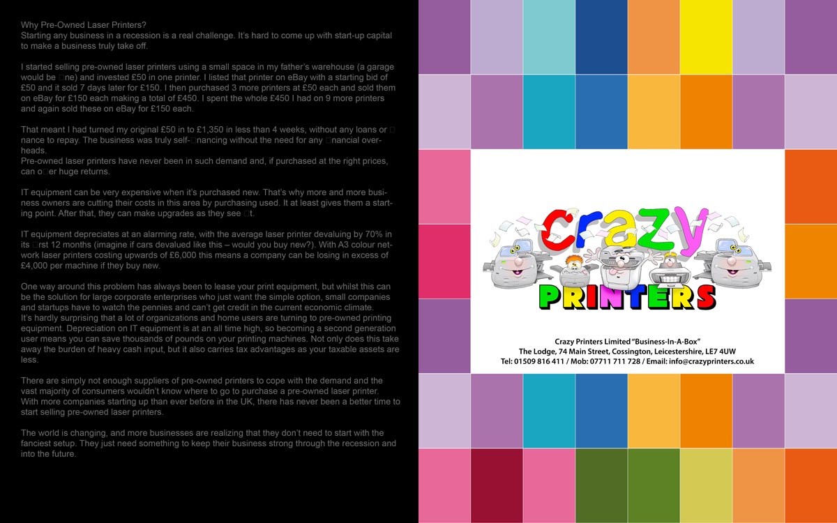 Diseño de Brochure por Akwebdesigner para The Printer Franchise Company Limited | Diseño #2982088
