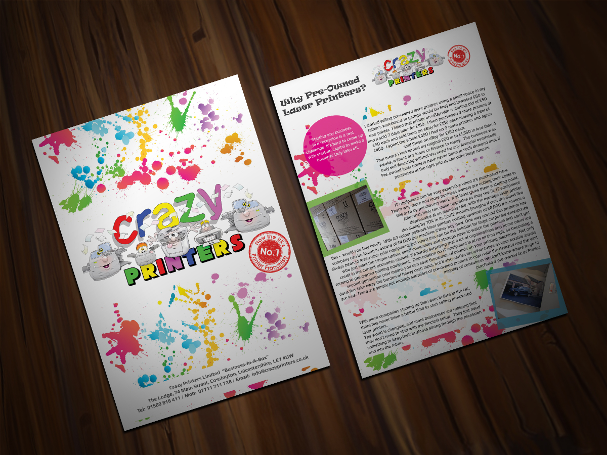 Brochure Design by Scorpius design for The Printer Franchise Company Limited | Design #2979620