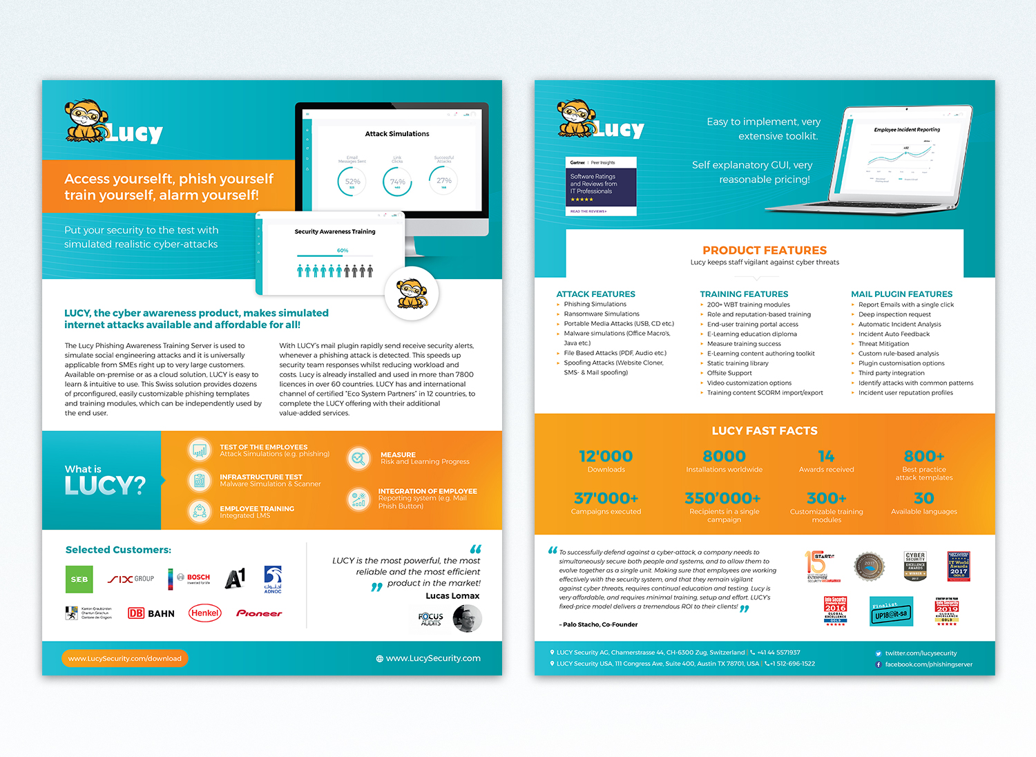 Diseño de Flyer por sun_design para LUCY Security AG | Diseño #22837627