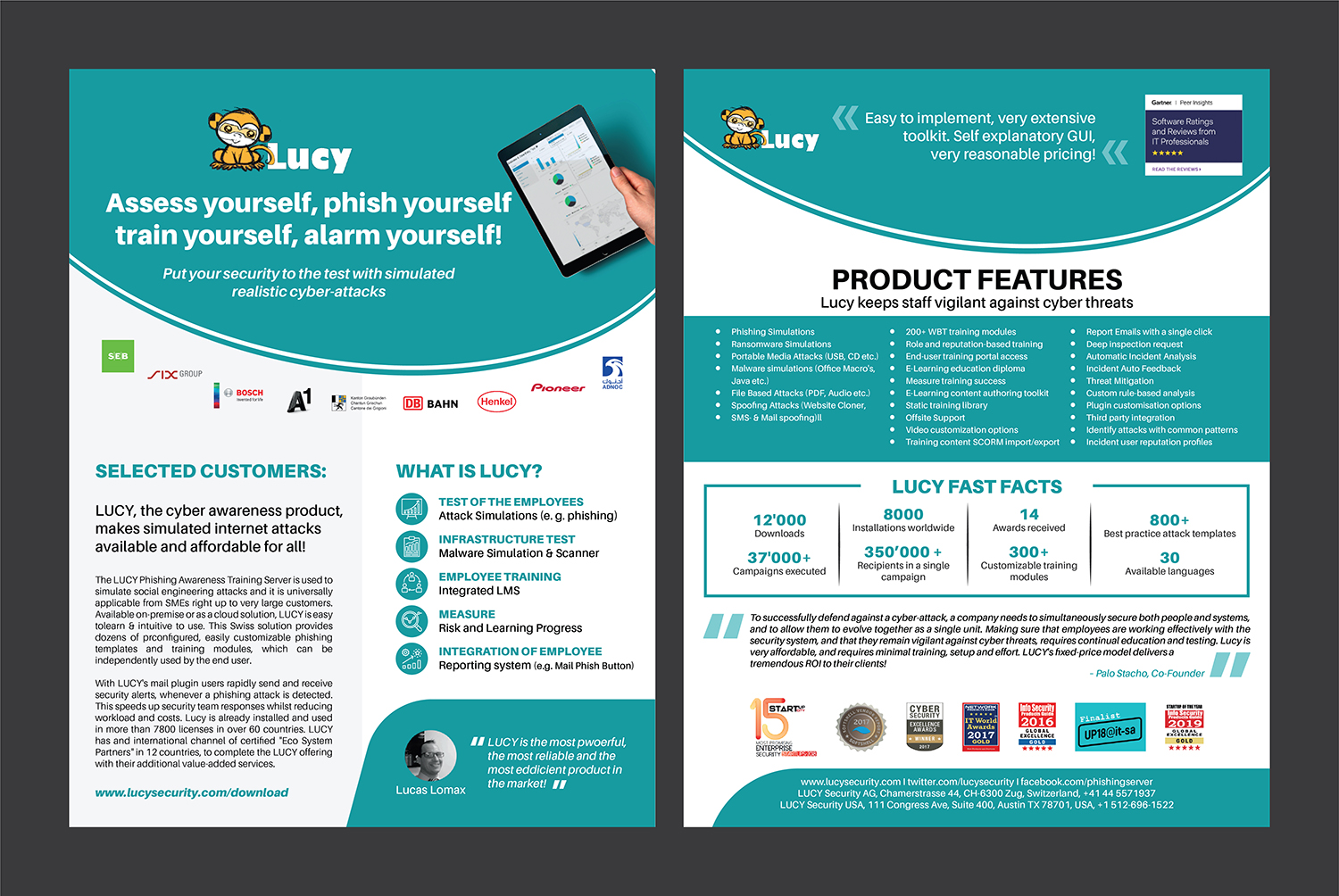 Flyer Design by Deziners Zone for LUCY Security AG | Design #22809285