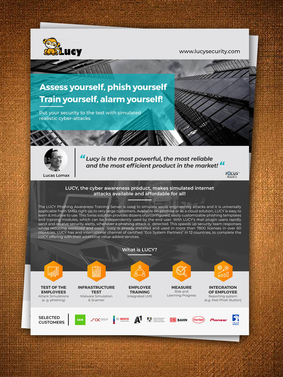 Flyer Design by rug for LUCY Security AG | Design #22819728