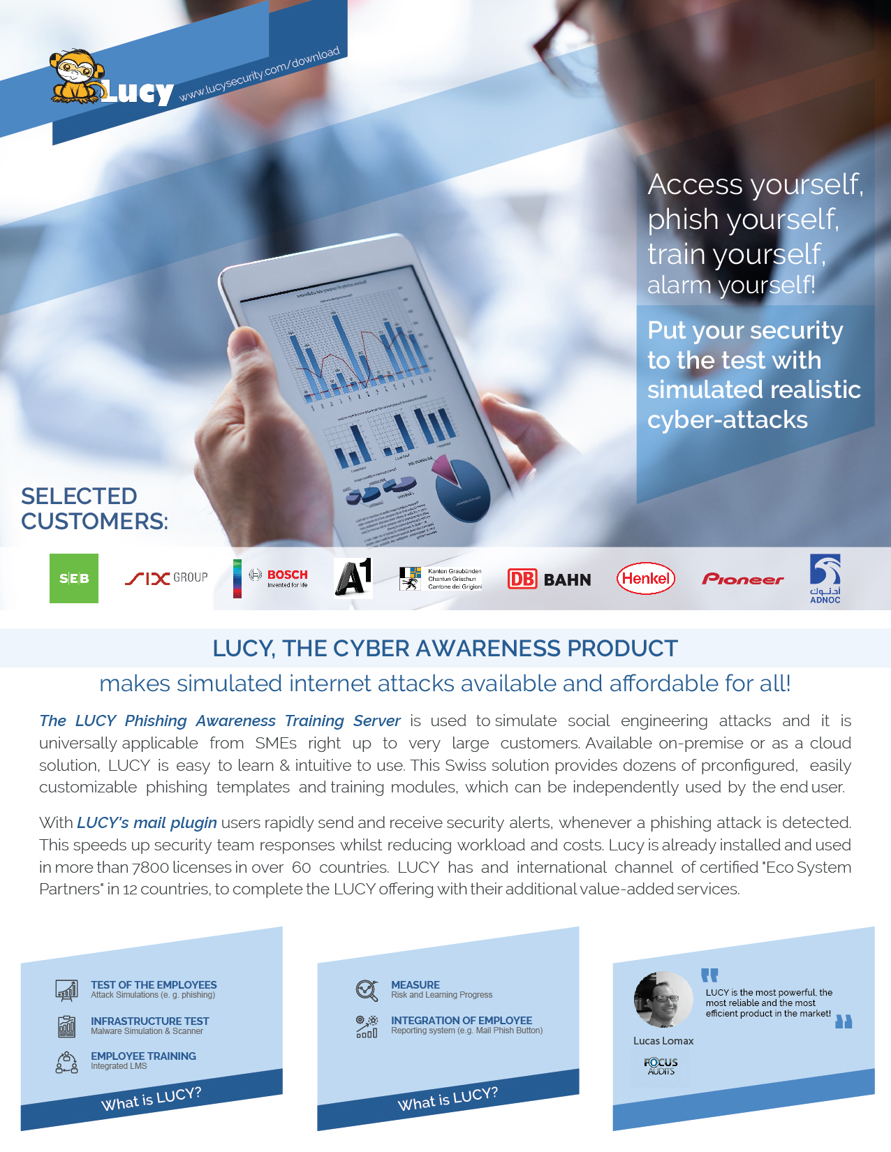 Flyer Design by 3Guys for LUCY Security AG | Design #22852553