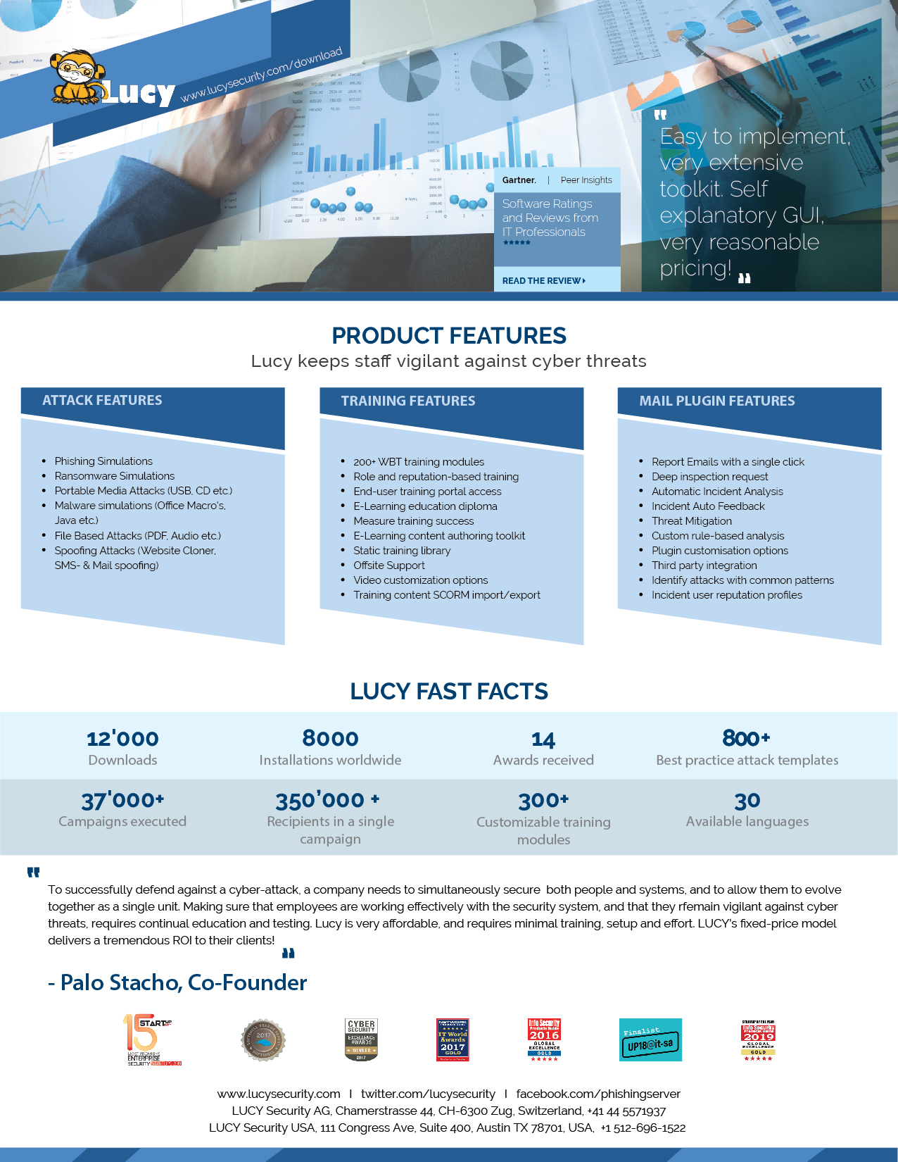 Diseño de Flyer por 3Guys para LUCY Security AG | Diseño #22854723