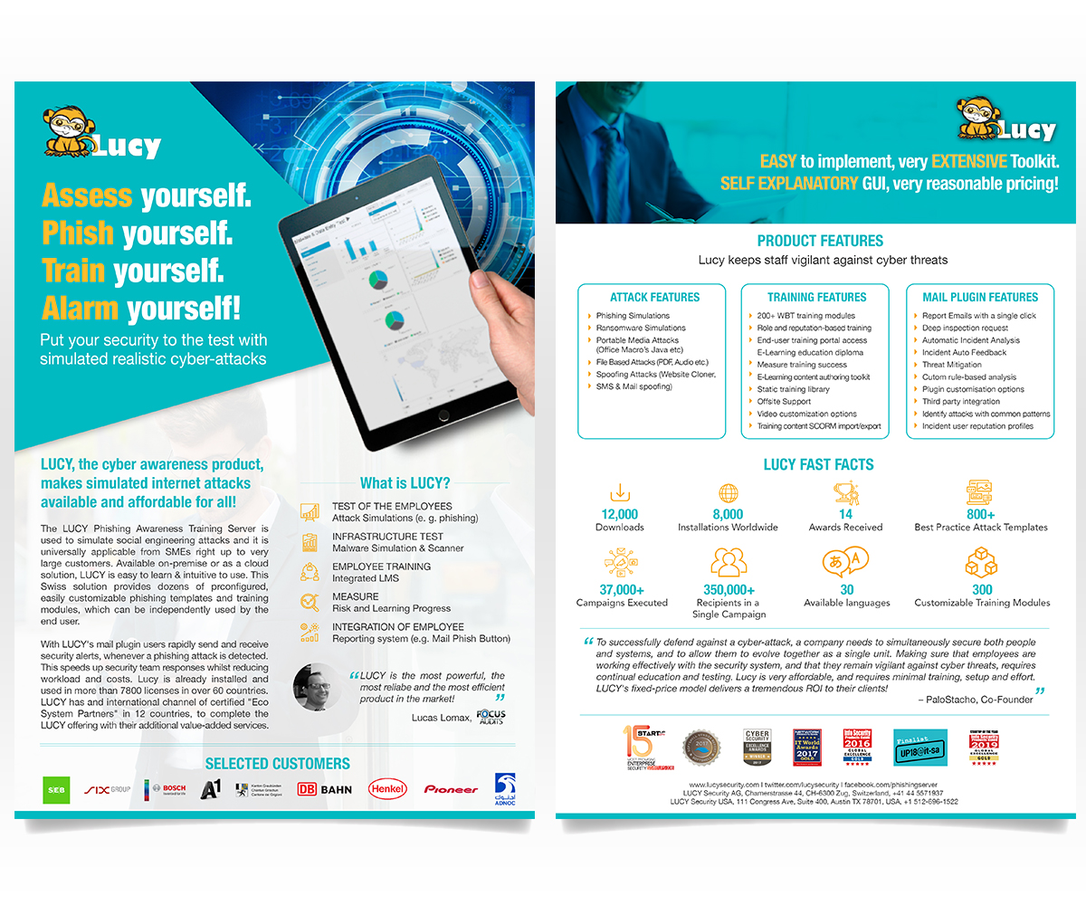 Flyer Design by Luniere Designs for LUCY Security AG | Design #22862341