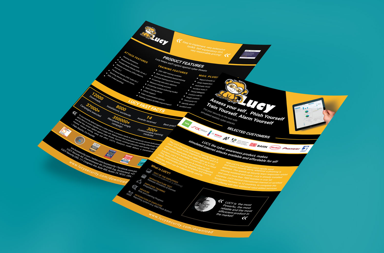 Flyer-Design von CreativeFeather für LUCY Security AG | Design #22828276