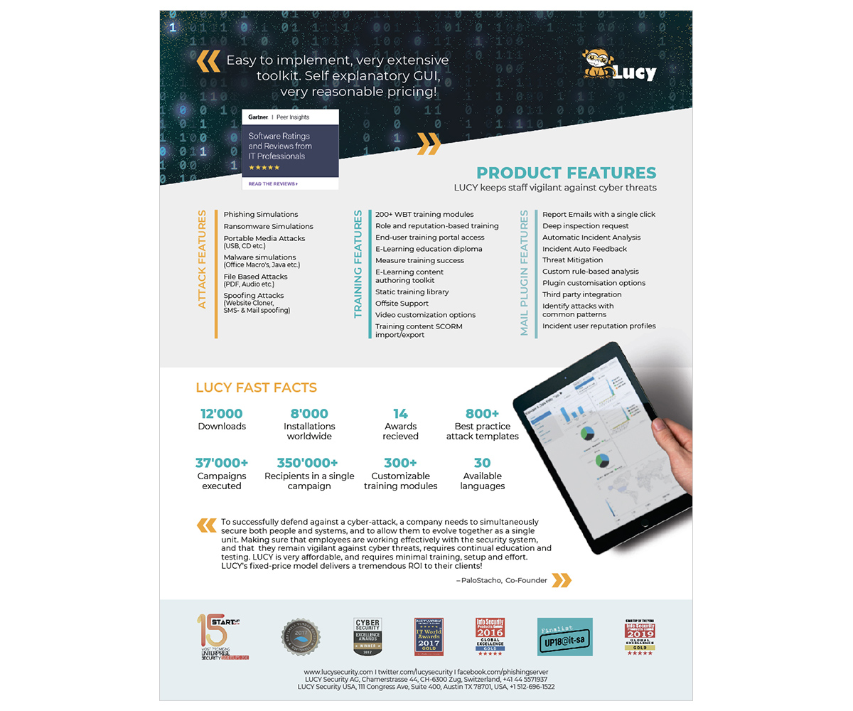 Flyer Design by varyabeaufff for LUCY Security AG | Design #22820971