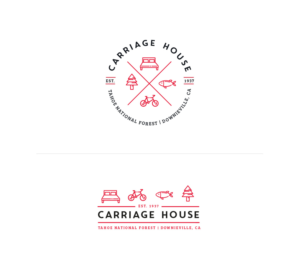 Carriage House Inn (Biggest Font Size) | Tahoe National Forest | Downieville, CA | Est. 1937 | Diseño de Logo por Birdcage