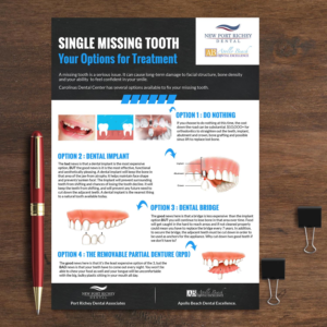Dental office needs a handout for missing tooth options | Flyer-Design von Schöpfer