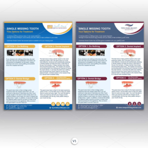 Dental office needs a handout for missing tooth options | Flyer-Design von DA.