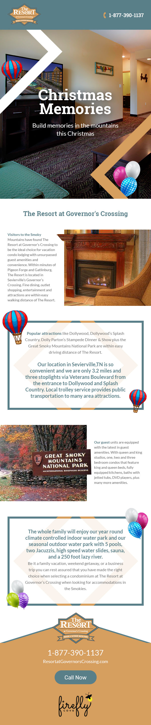 Diseño de Mercadeo por Correo Electrónico por Impressive Solutions para Smoky Mountain Resorts | Diseño #22823774