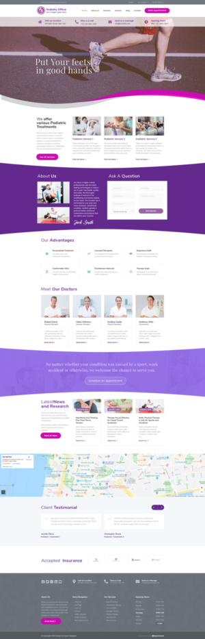 Web page design for podiatry office* | Web Design par Expert Designer