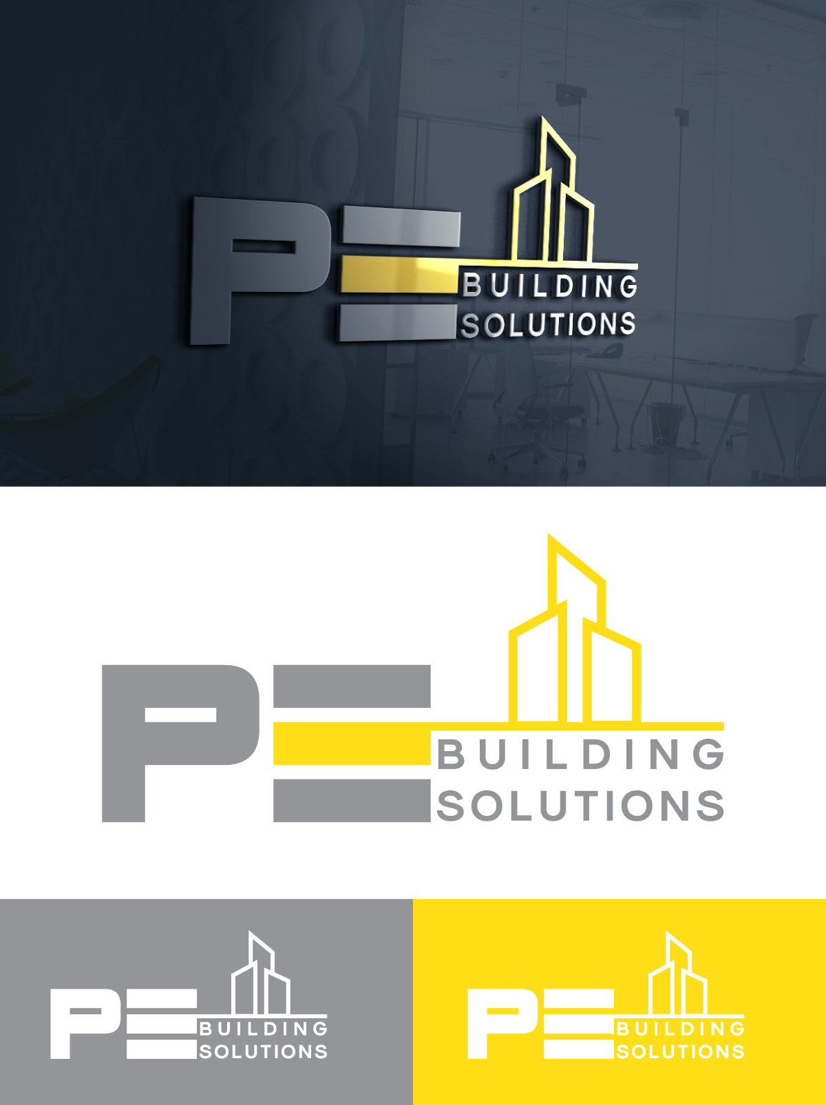 Diseño de Logo por HS Graphics Solutions para PE Building Solutions  | Diseño #22832818