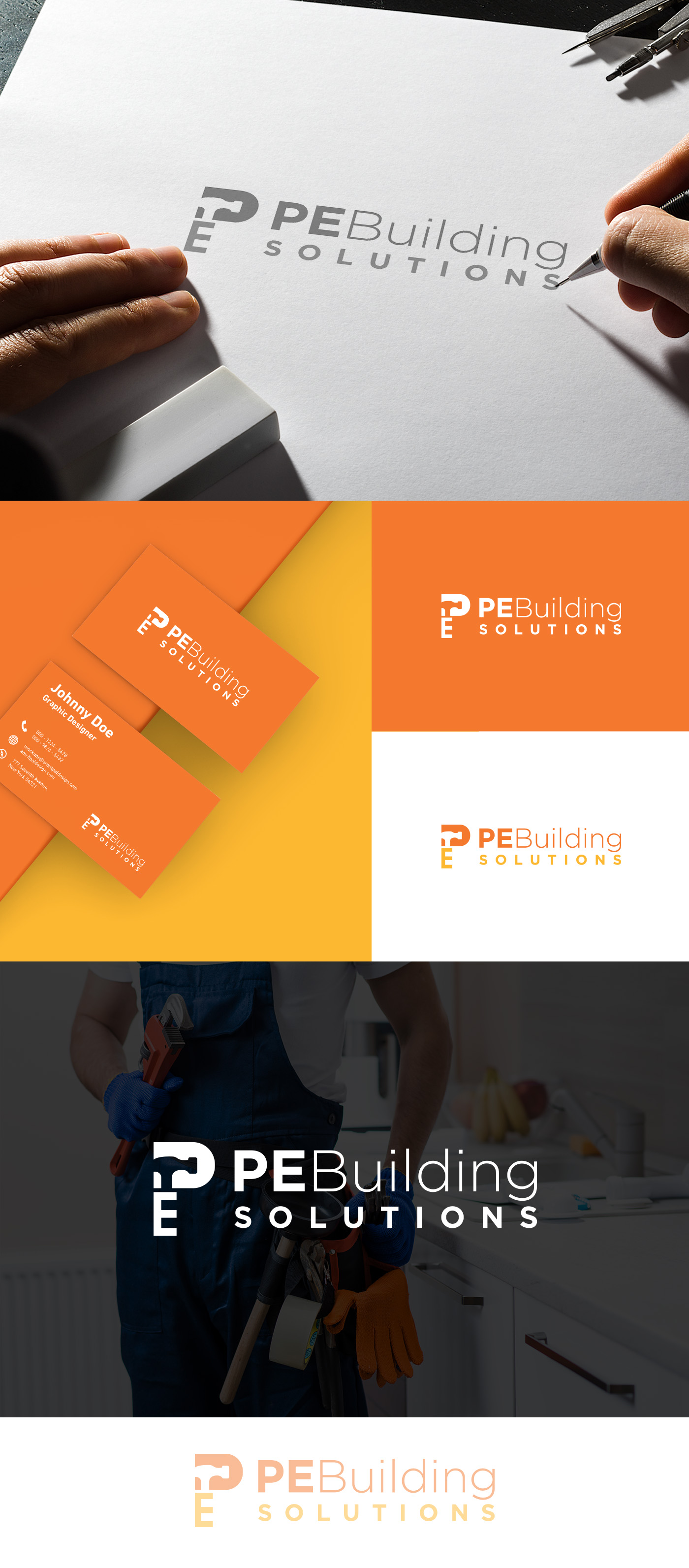 Logo-Design von Logo Xtudio für PE Building Solutions  | Design #22835362