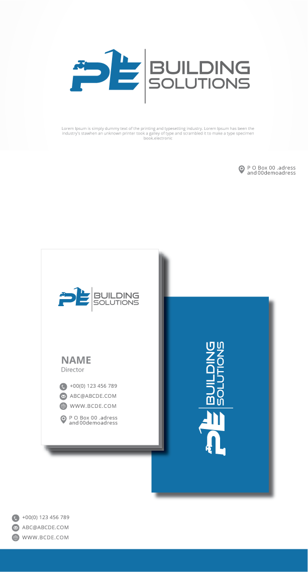 Logo Design by graphicevolution for PE Building Solutions  | Design #22835709